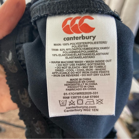 Canterbury Mens Rugby Shorts XL Advantage Black Sports Drawstring Waist - Picture 15 of 15